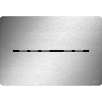 Splachovací tlačítko Tece TECEsolid electronic - Elektronické ovládání splachování, úprava proti otiskům prstů, bateriové napájení, kartáčovaný nerez 9240464