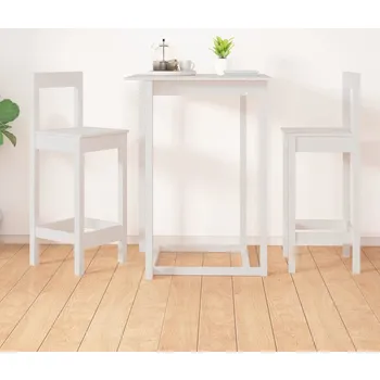 Barová židle Barové židle 2 ks bílé 40 x 41,5 x 112 cm masivní borové dřevo - 8720287206408