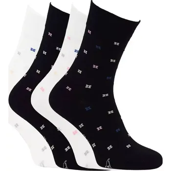 Dámské ponožky Dámské ponožky Amanda - 39-42 / černá/růžová