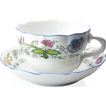 Český porcelán a.s. Porcelánový šálek s podšálkem D+D 400 ml barevný cibulák