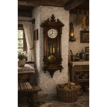 Hodiny Gustav Becker Starožitné 2-závažové hodiny r1905 Výška: 114 cm Šířka: 42 cm