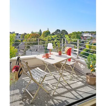 Zahradní sestava DEOKORK Zahradní kovová sestava SUNNY II. 1+2 (ivory)