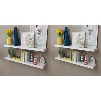 police Nástěnná police 4 ks bílá 100 cm - 8718475797784