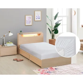 Prostěradlo Prostěradlo plátěné s gumou - světle šedá 90x200 cm