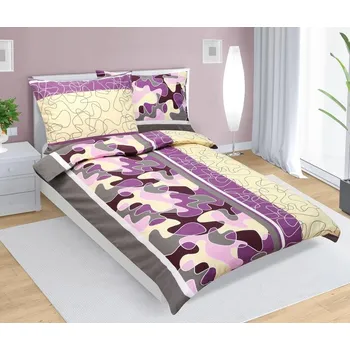 Povlečení Povlečení flanelové - puzzle šedá, růžová 70x90,140x200 cm