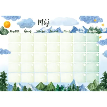 Kalendář Baloušek Tisk Měsíční plánovač A4 hory