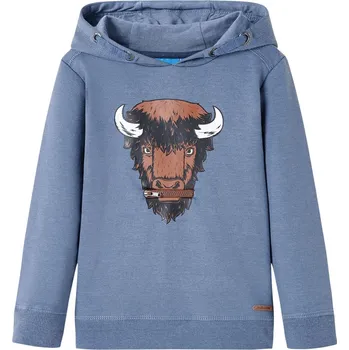 Chlapecké tričko Dětská mikina s kapucí modrá melanž 116 - 8721012025875