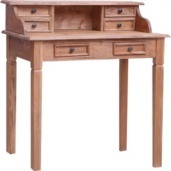 Psací stůl vidaXL Psací stůl se zásuvkami 90x50x101 cm masivní mahagonové dřevo [283912] Barva: Hnědá