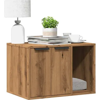 Skříňka na kočičí záchod dub artisan 60 x 40 x 40 cm kompozit - 8721158499622