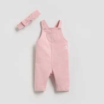 Dětská móda Reserved - BABIES` DUNGAREES & HEADBAND - levandulová - 825IM-04X - 825IM-04X-62