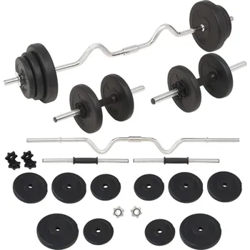 Sada činek barbell a dumbbell 30 kg - 8718475589556