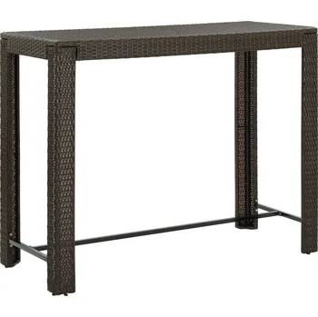 Zahradní stůl Zahradní barový stůl hnědý 140,5x60,5x110,5 cm polyratan - 8720286003121