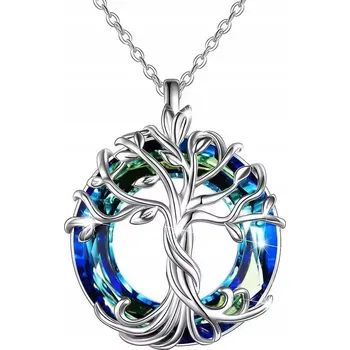 Náhrdelník STŘÍBRNÝ DÁMSKÝ NÁHRDELNÍK ŘETÍZEK S PŘÍVĚSKEM STROMEČEK 46 CM