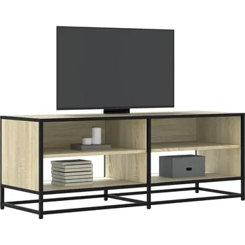 Televizní stolek TV skříňka dub sonoma 120,5 x 40 x 46 cm kompozitní dřevo a kov - 8721102839498