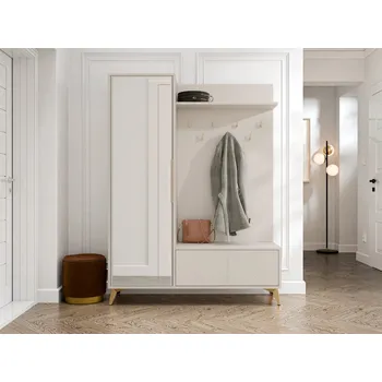 Předsíňová stěna Předsíňová stěna XYRAEL - béžová / zlatá