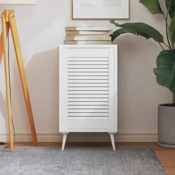 Interiérové dveře Nábytková dvířka lamelový design bílá 61,5 x 39,4 cm borovice - 8720286637852