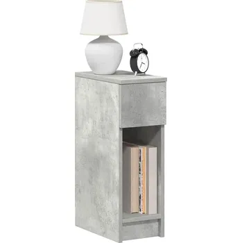 Noční stolek Noční stolky se zásuvkou 2 ks betonově šedá 20x36x60 cm - 8721158575814