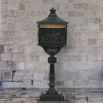 Poštovní schránka Poštovní schránka s podstavcem vintage styl rezuvzdorná zelená - 8718475601258