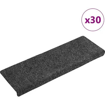 Nášlap na schod Schodové rohože samolepicí 30 ks 65 x 21 x 4 cm šedé s obdélníkovým okrajem - 8721288458117
