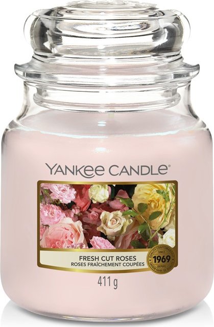 Vonná Svíčka Yankee Candle Fresh Cut Roses Classic Střední 411 g