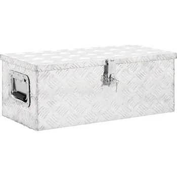 Úložný box Úložný box stříbrný 70 x 31 x 27 cm hliník - 8720287132875