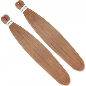 Příčesek Syntetické vlasy Kanekalon PRESTRECHED na copánky 2 culíky blond 70 cm #24