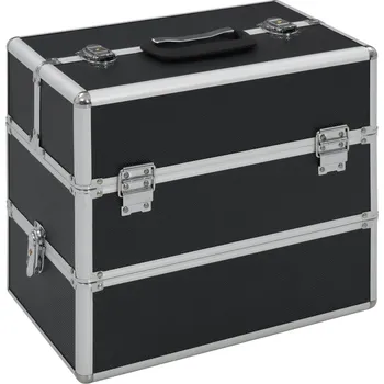 Kosmetický kufr Kosmetický kufřík 37 x 24 x 35 cm černý hliník - 8718475730019