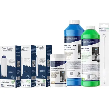 Aqua Crystalis sada pro údržbu a čištění kávovarů značky DELONGHI
