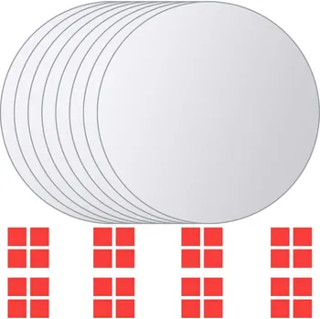 Zrcadlo Zrcadlové dlaždice, 8 ks, kulaté, sklo - 8718475533146