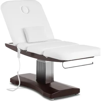 Zdraví physa Kosmetické lehátko - 3 motoren - 300 W - 200 x 75 x 66 - 91 cm - 175 kg - Bílá / hnědá MONZA WHITE
