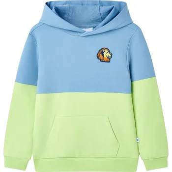 Chlapecká mikina Dětská mikina s kapucí modrá a bledě žlutá 92 - 8721012021655