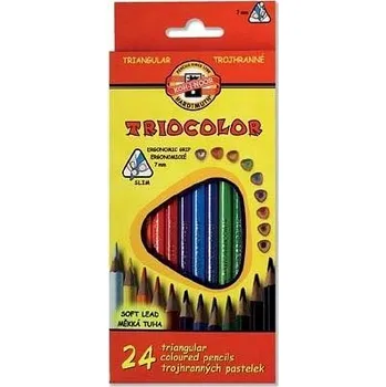 Kresba Pastelky trojhranné školní Triocolor, 24 ks
