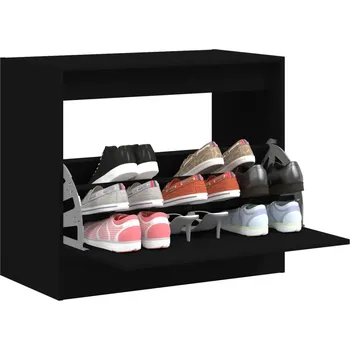 Botník Botník černý 80 x 42 x 69 cm kompozitní dřevo - 8721012382381