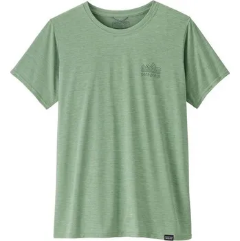 Dámské oblečení Dámské triko Patagonia W's Cap Cool Daily Graphic Shirt Velikost: M / Barva: zelená