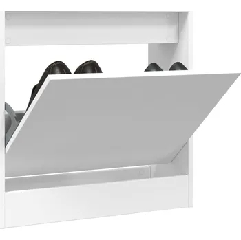 Botník Botník bílý 60 x 21 x 57 cm kompozitní dřevo - 8721012381186