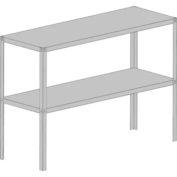 Příslušenství pro skleník LANIT PLAST, s.r.o. ocelový regál LANITPLAST 115x40 cm dvoupolicový stříbrný GSD2 LG2640
