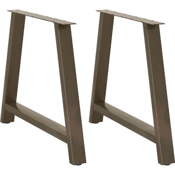 Jídelní stůl Nohy k jídelnímu stolu ve tvaru A, 2 ks, 90 x (72-73) cm, ocel - 8721158315236