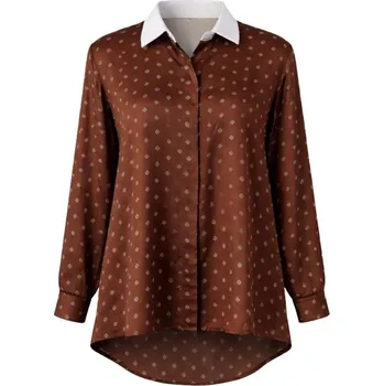 Dámská košile Dámská Košile Halenka Elegantní Italská Hnědá