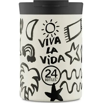 Hrnek 24bottles Travel Tumbler 350 Viva la Vida Travel.Tumbler.350.Viva bílá 00X, vel. ONE SIZE
