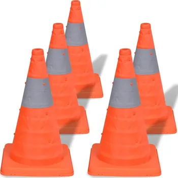 Dopravní značka 5 skládacích dopravních kuželů 42 cm - 8718475944126