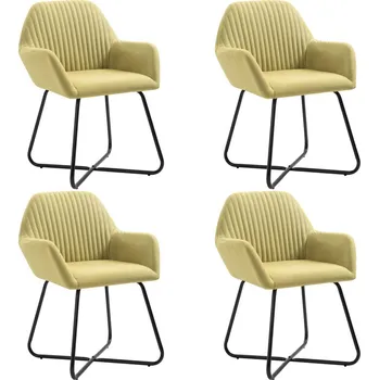 Jídelní židle Jídelní židle 4 ks zelené textil - 8719883695648