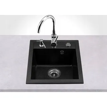 Granitový dřez Jednodřez Lavello granit černý