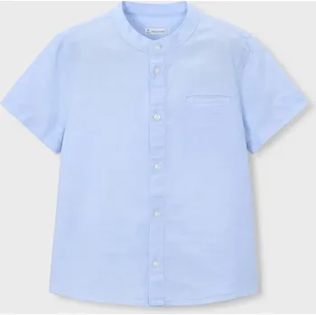 Chlapecká košile Dětská lněná košile Mayoral 3113.5A.Mini.PPY2 modrá 50X, vel. 140