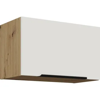 Kuchyňská skříňka Digestořová skříňka LUNARA - šířka 60 cm, bílá / dub artisan