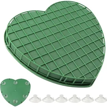 Podmiska WEXFFU květinové pěnové srdce, síťovaná květinová pěna a přísavky, květinová pěna na umělé květiny,