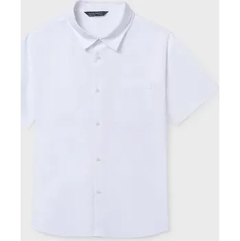 Chlapecká košile Dětská bavlněná košile Mayoral 6172.7G.Junior.PPY2 bílá 00X, vel. 152