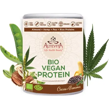 Speciální výživa Altevita BIO Vegan protein Cacao + banán 300g