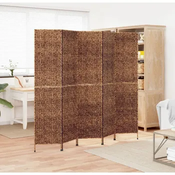 Paraván Paraván 5panelový hnědý 205 x 180 cm vodní hyacint - 8720845925710