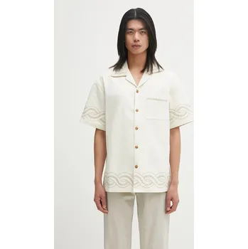 Pánská košile Bavlněná košile Drôle de Monsieur La Chemise BrodEe Tresses H.SH227.CO215 béžová 01X, vel. XL