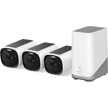 Venkovní kamera se solárním nabíjením Anker eufy E40 (sada 3ks+jednotka HomeBase 3) 2K bílá E8144328